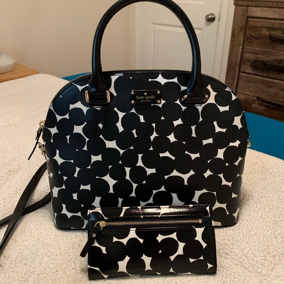 KATE SPADE SPLODGE DOT PURSE AND WALLET - Picture 2 of 8